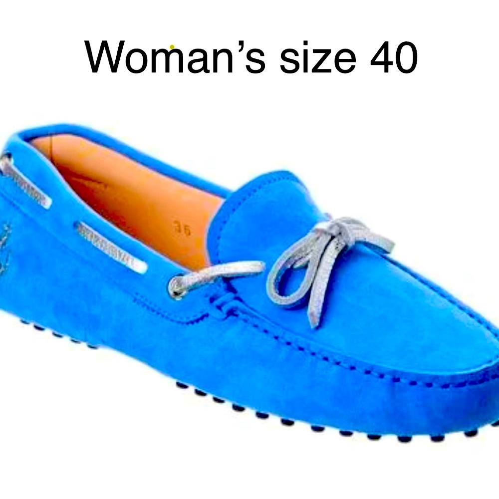 TOD's
X FERRARI GOMMINO SUEDE LOAFER IN BLUE Brand New